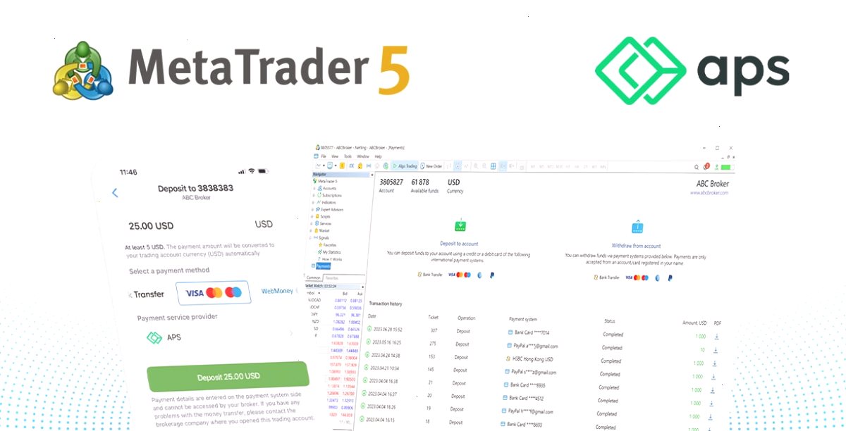 metatrader5官网_MT5下载_综合信息门户与常见问题解答站：支付服务提供商APS加入MetaTrader 5的内置支付系统（封面配图）